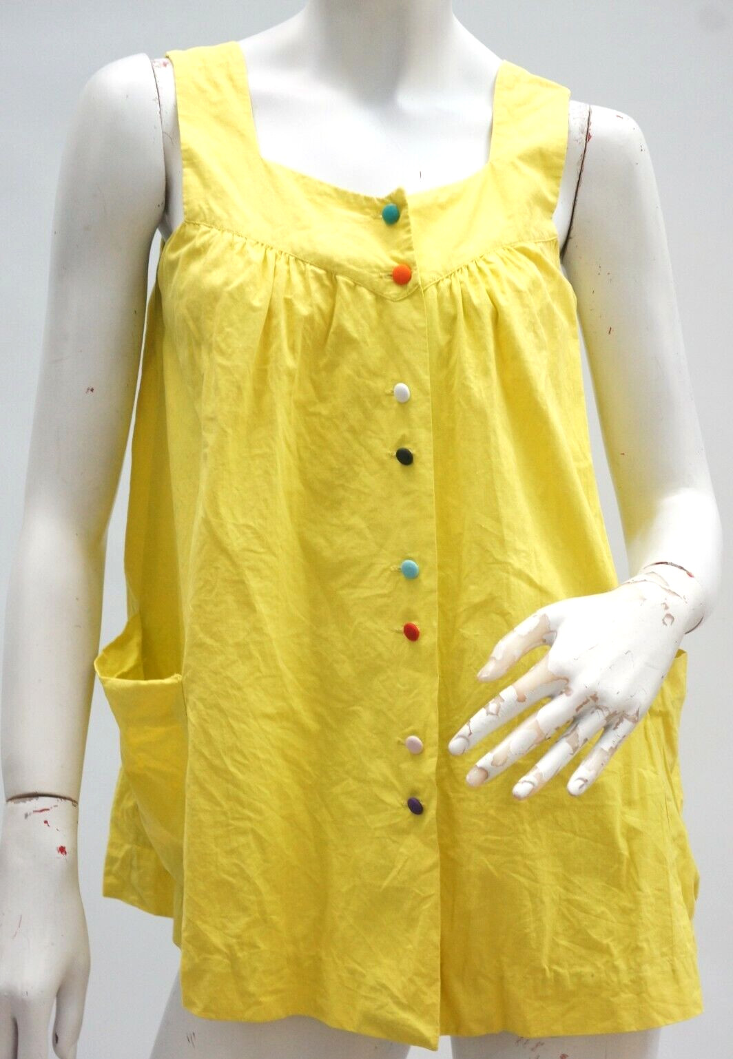 Vintage 60s Women’s Yellow Hawaiian Tunic House Coat By Paradise Sportswear