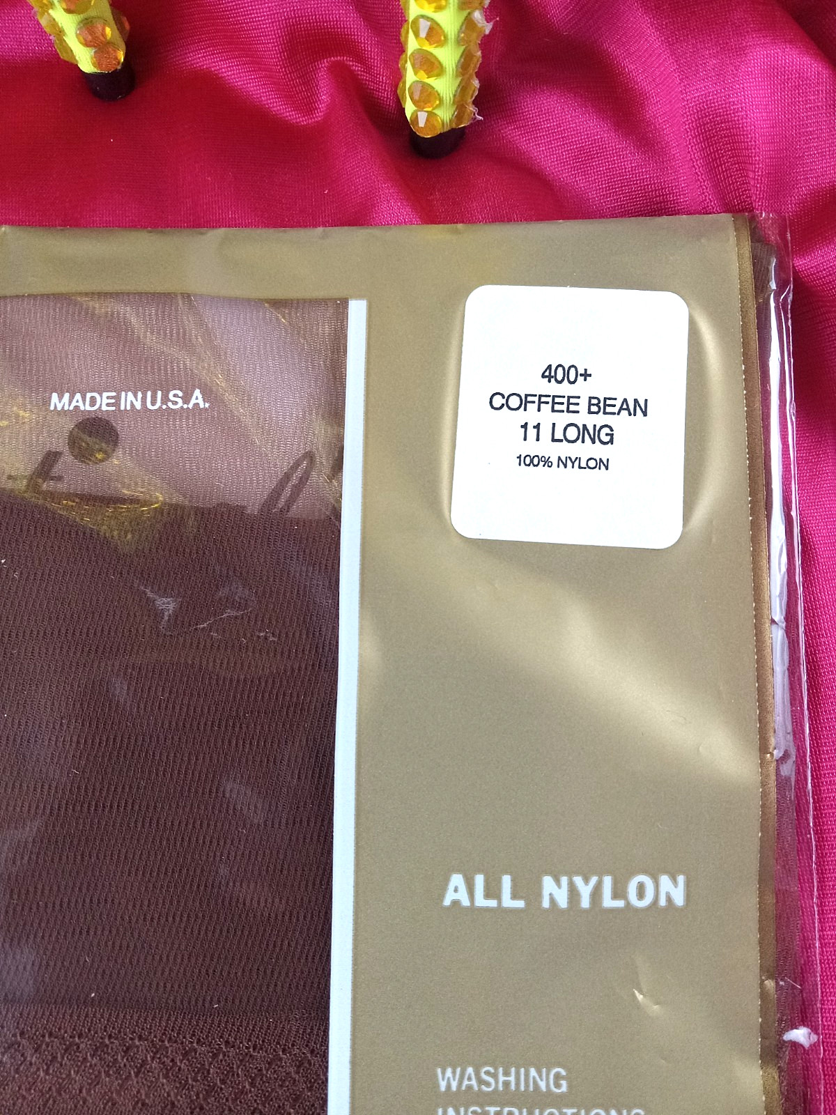 SZ 11 LONG SEXY FLAT KNIT RHT GARTER NYLON STOCKINGS NATIONAL’S STYLE 400