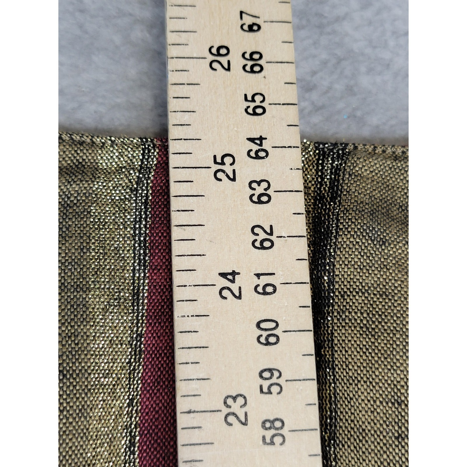 Vintage Anne Klein Metallic Lurex Striped Skirt Set Medium ILGWU USA Made Gold