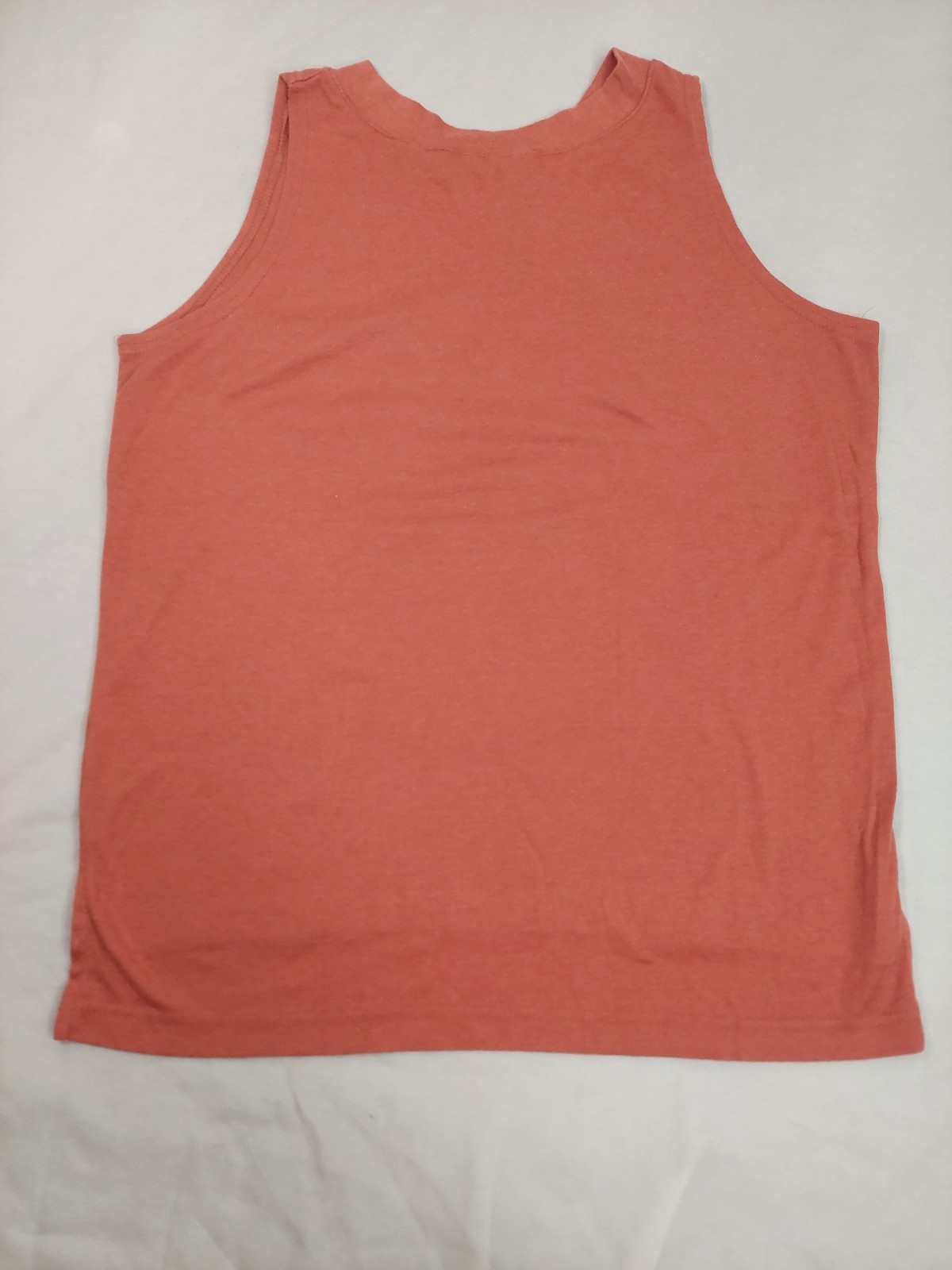 Vintage Orange Tank Top Women Summer Sleeveless Minimalist Normcore Casual Y2K L