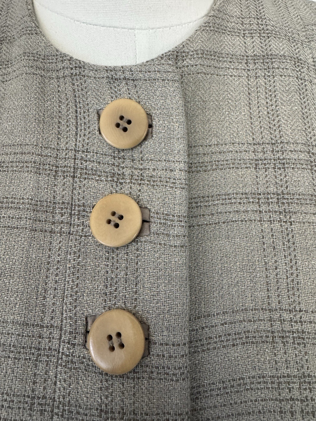 Vintage Giorgio Armani Georgia Blazer IT 40 US 4 Plaid Long Jacket Made Italy