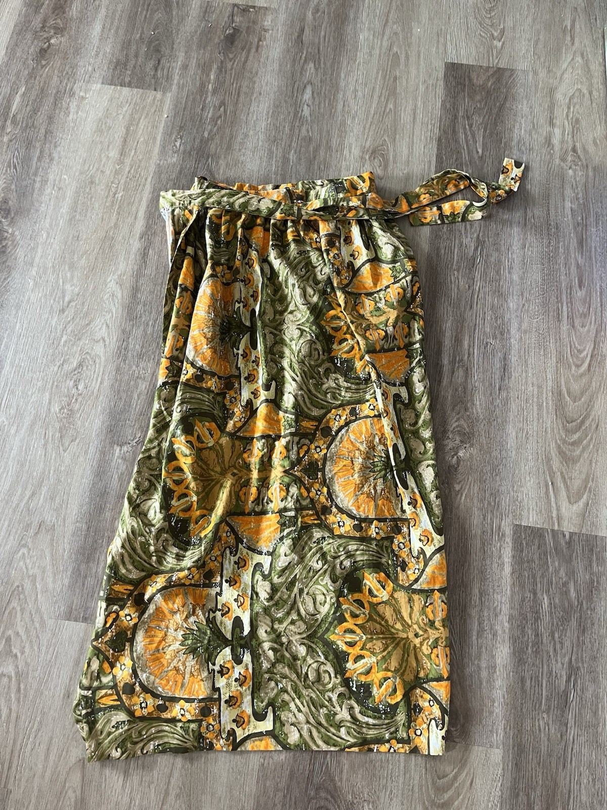 Rare Vintage Fashions of Hawaii 1960s Cotton Hawaiian Wrap Skirt | S