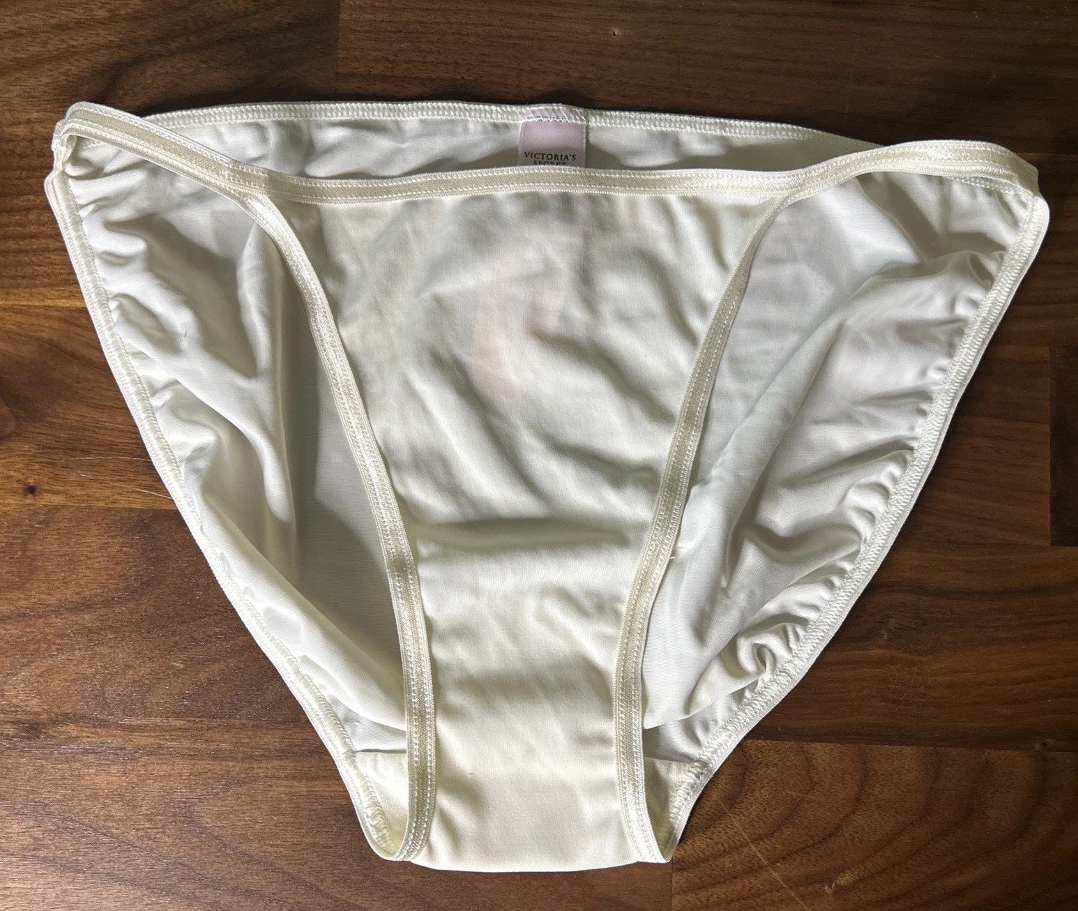 Vtg Victoria Secret Low RISE String Bikini Second Skin Sz S Tactel Nylon y2k
