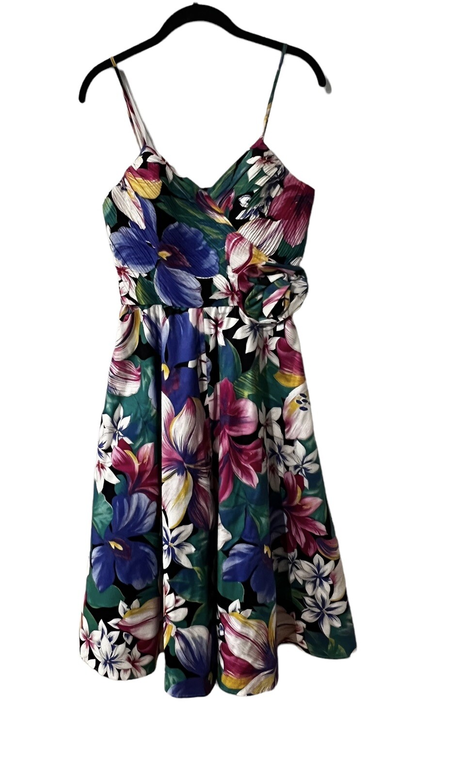 Vintage Act 1 New York Floral Fit & Flare Flower Appliqué Front Classic Retro