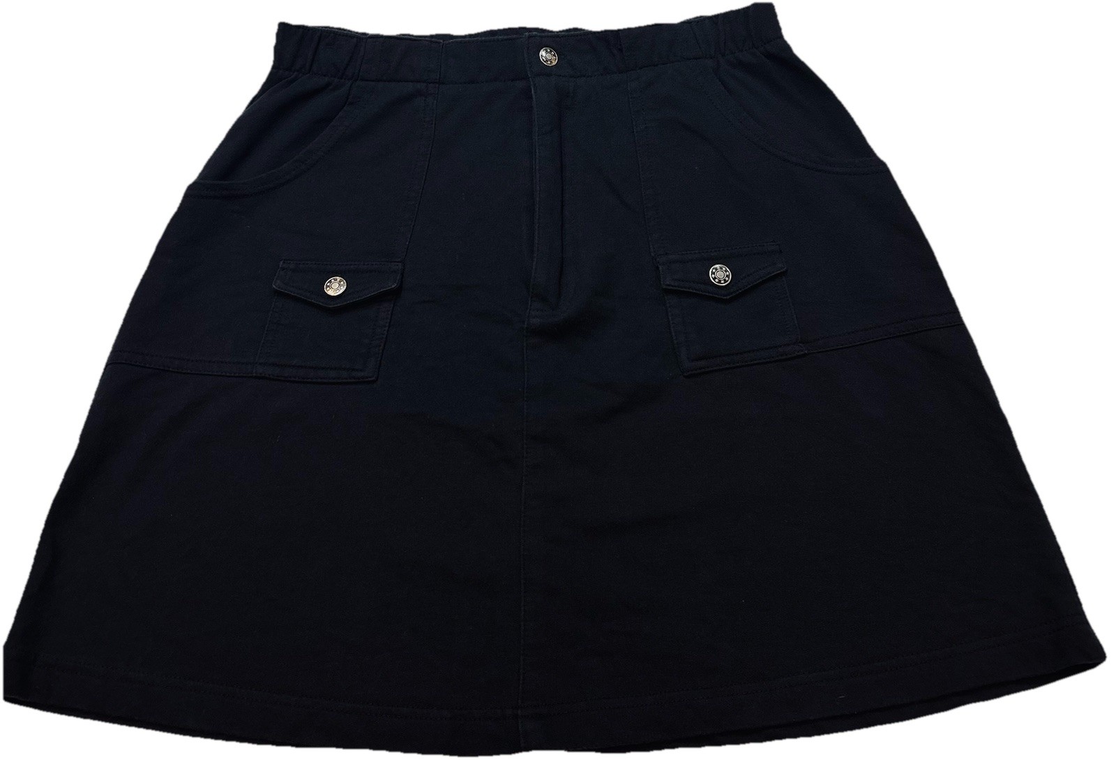 Vintage JouJou Black Knit Mini Skirt High Waist Cargo Pocket Y2K Goth Plus 1X