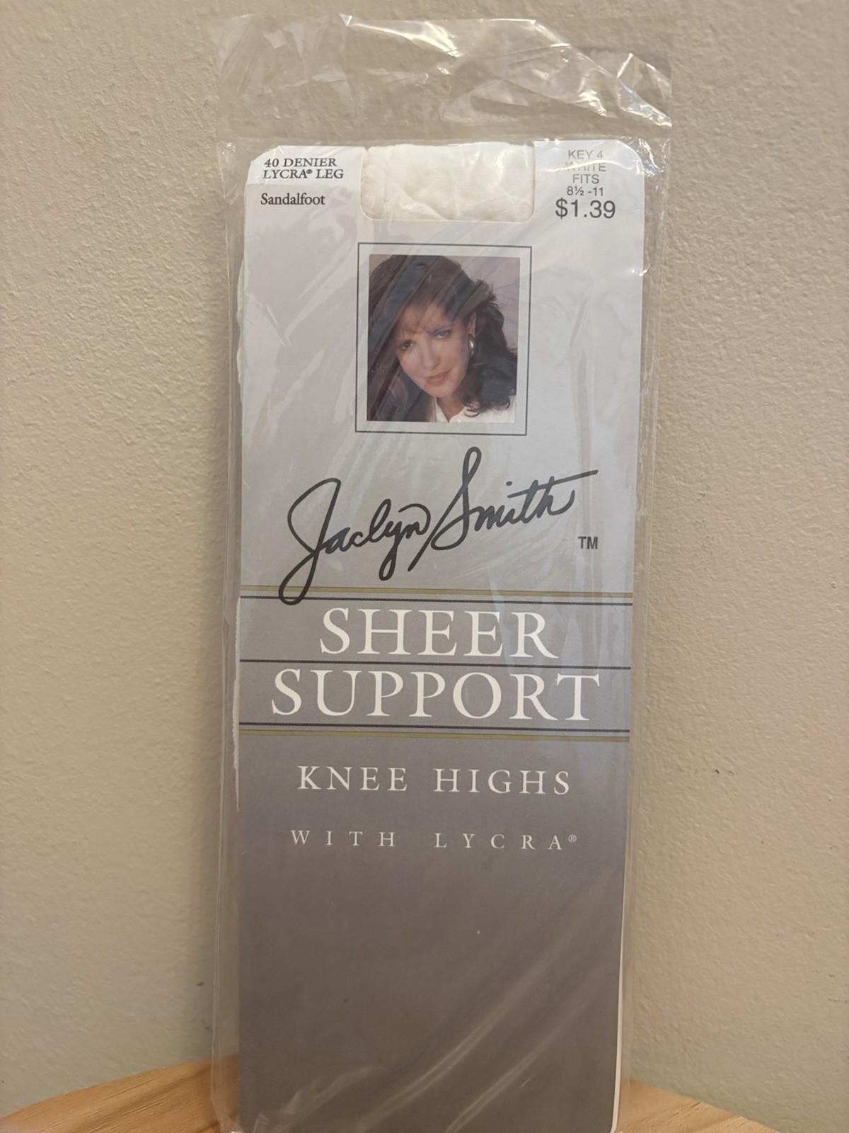 Sabra Opaque Knee Hi 64/1 Fits 8 1/2”-11 Navy Non Binding Double Knit Top NEW