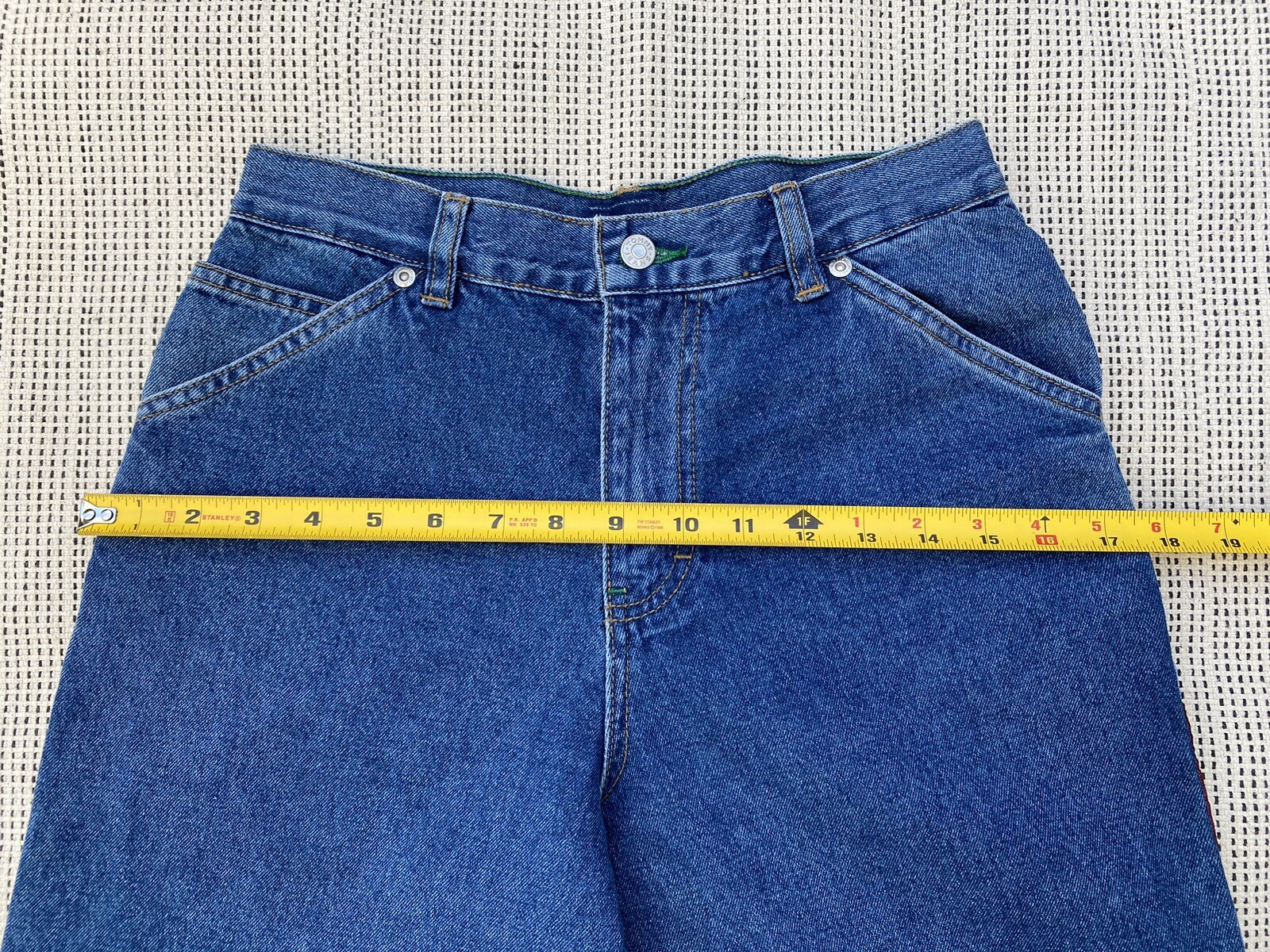 vintage TOMMY HILFIGER DENIM JEANS logo script 2000s 00s Y2K JUNIOR 14 stripe