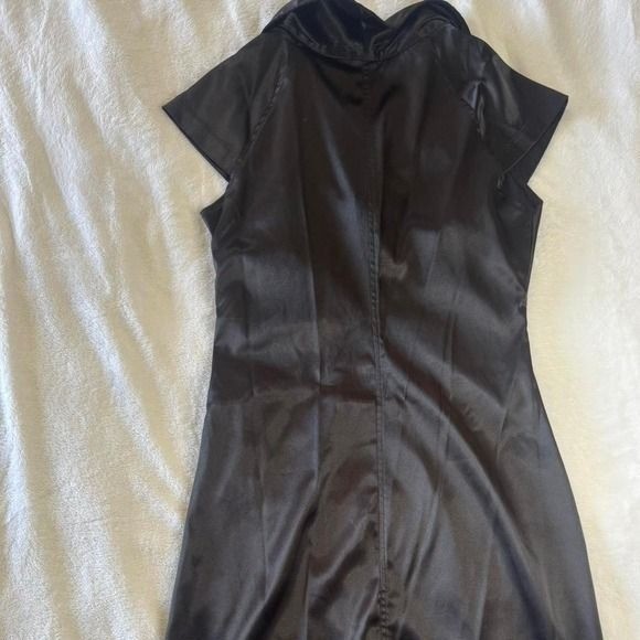 Y2K vintage Ruby Rox black silky office siren dress grunge emo goth