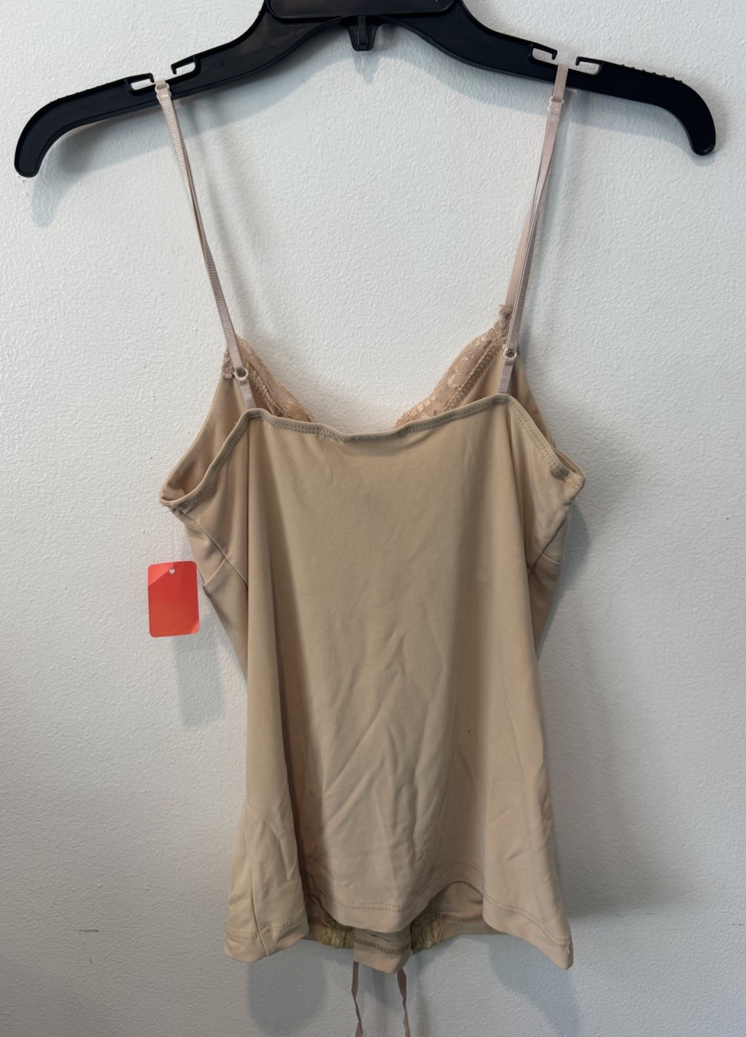 Vintage Y2K Nude Lace-Up Corset Cami Top Fairy Grunge Boho Festival M
