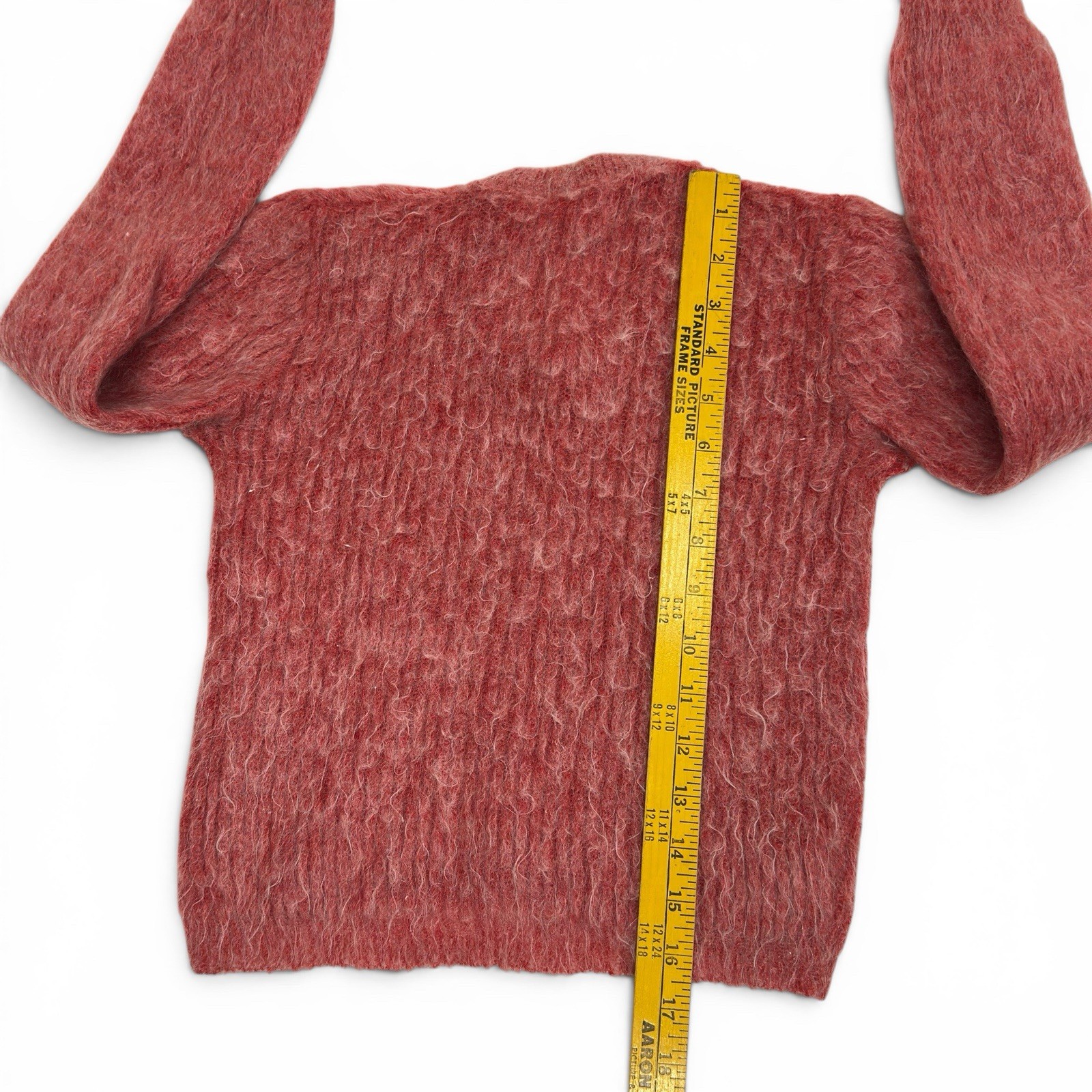 international ladies garment workers union Red Fuzzy Wool Sweater