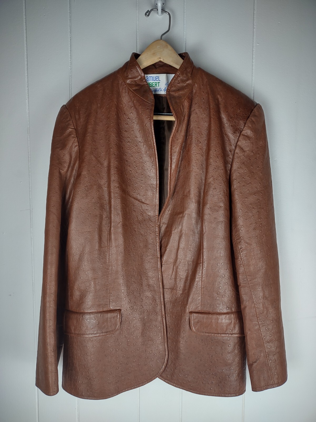 Vintage brown Leather Jacket 1970s Jacket Samuel Robert by Peter Hatsi Androu