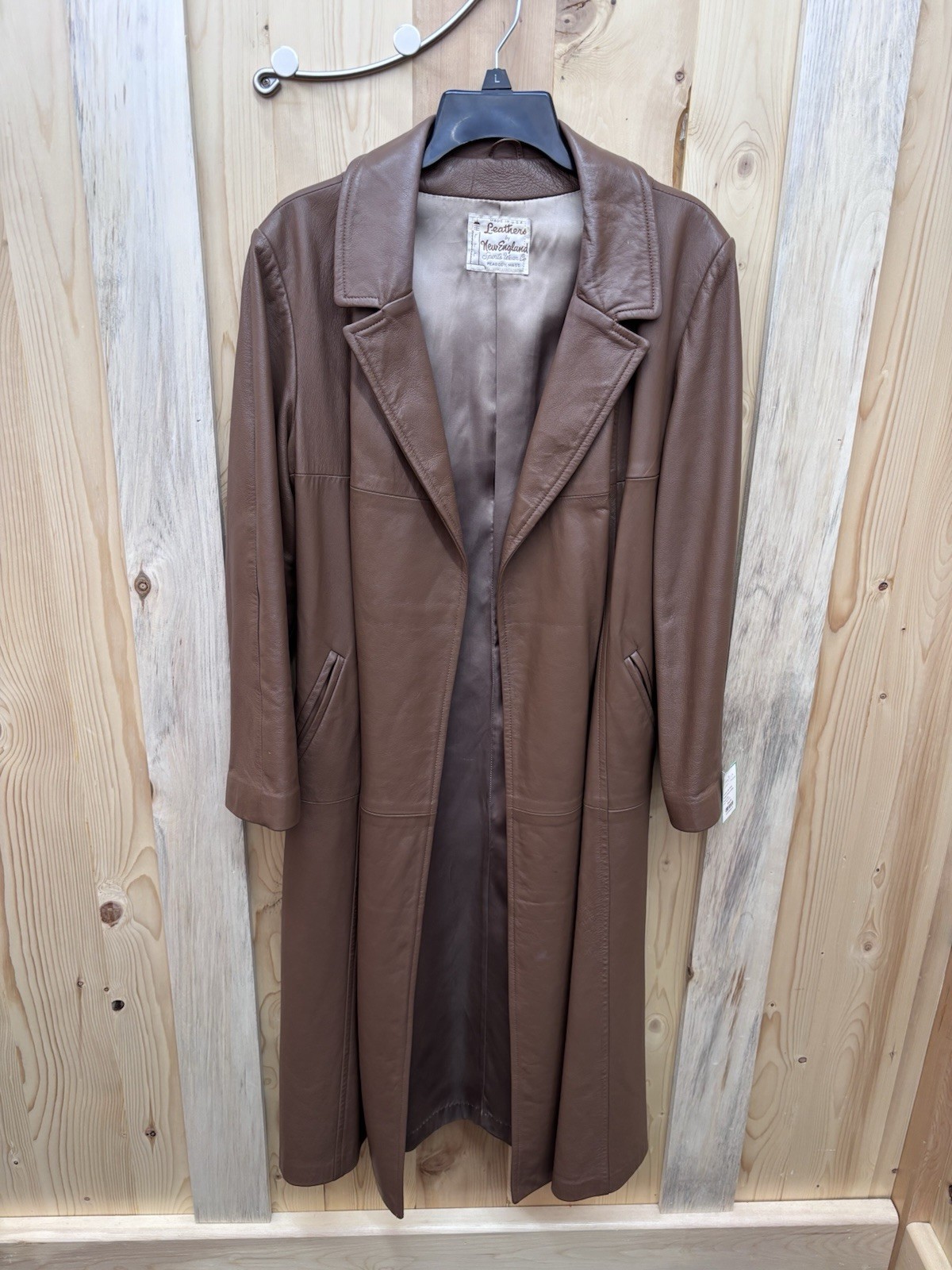 VTG Leathers by New England Sports Wear Co Brown Leather Trench Coat women’s S
