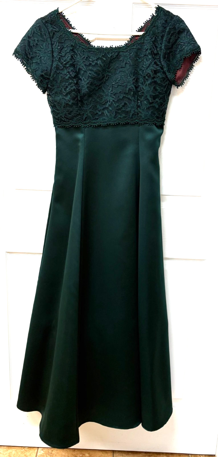 Vintage Betty and Adam by Michaelangelo Satin Evening Gown Green Size 5/6