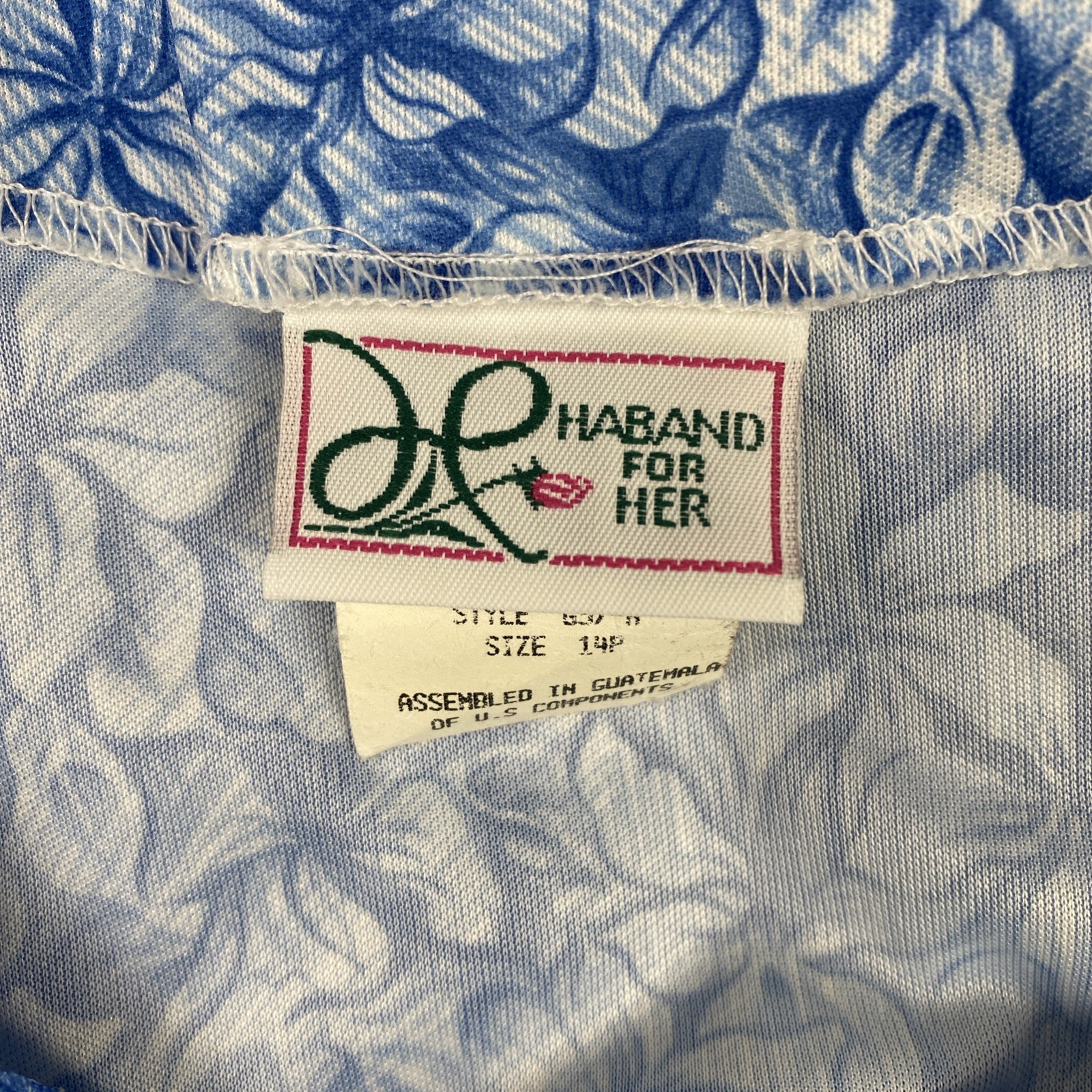 Haband For Her Dress Blue Floral Summer Daytime Dress
