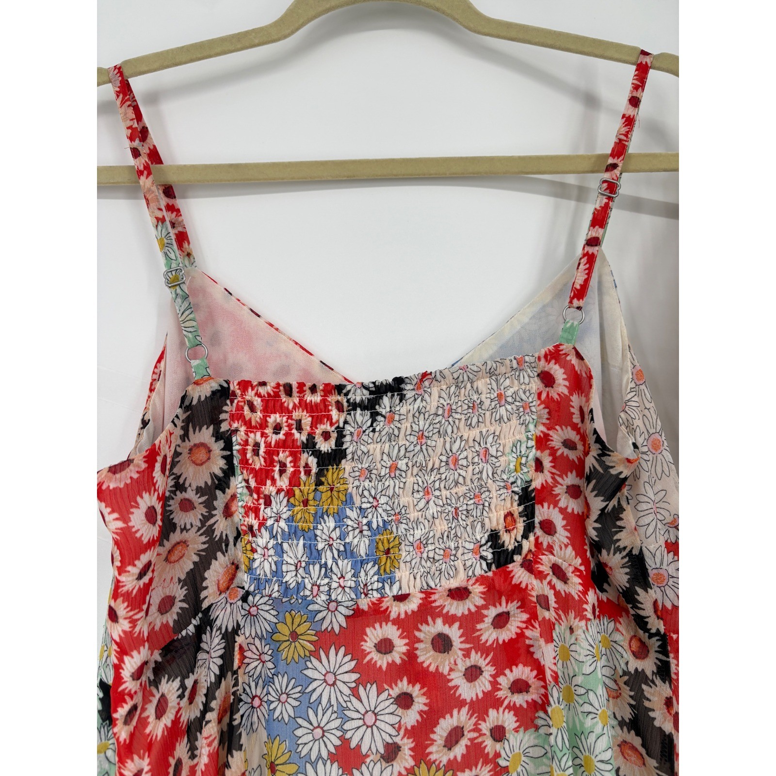Sanctuary Every Day Ditsy Floral Button Front MIDI Slip Dress Chiffon Multi Sz 6