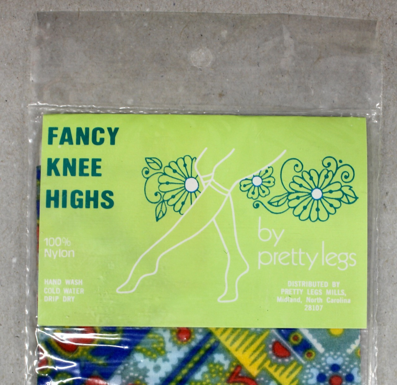 Vintage 1970s Fancy Knee Highs Pretty Legs Mills Size 8 1/2-11 NOS With Tags #5