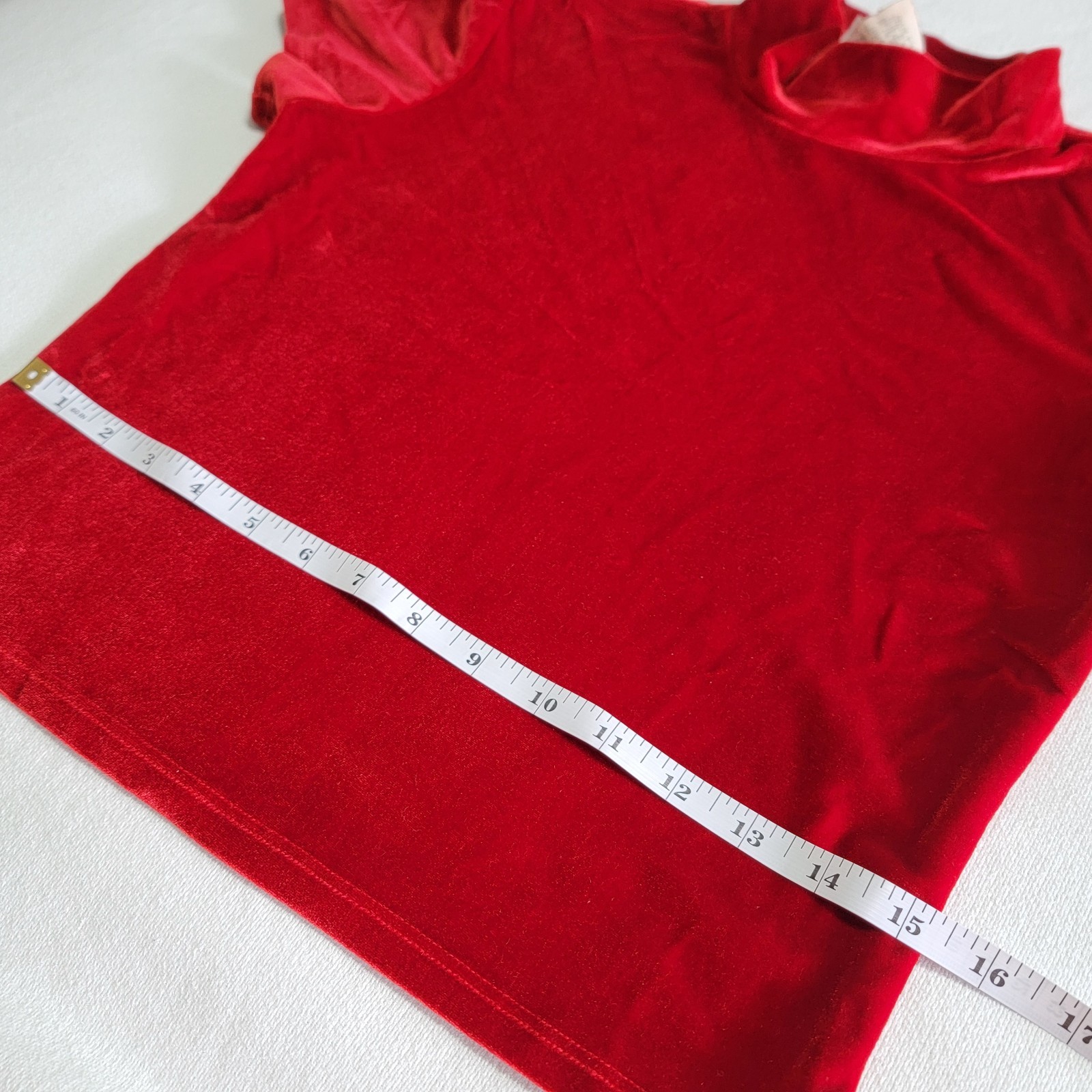 Vintage 1970’s You Babes Red Velvet Top Women’s Size M Made in USA