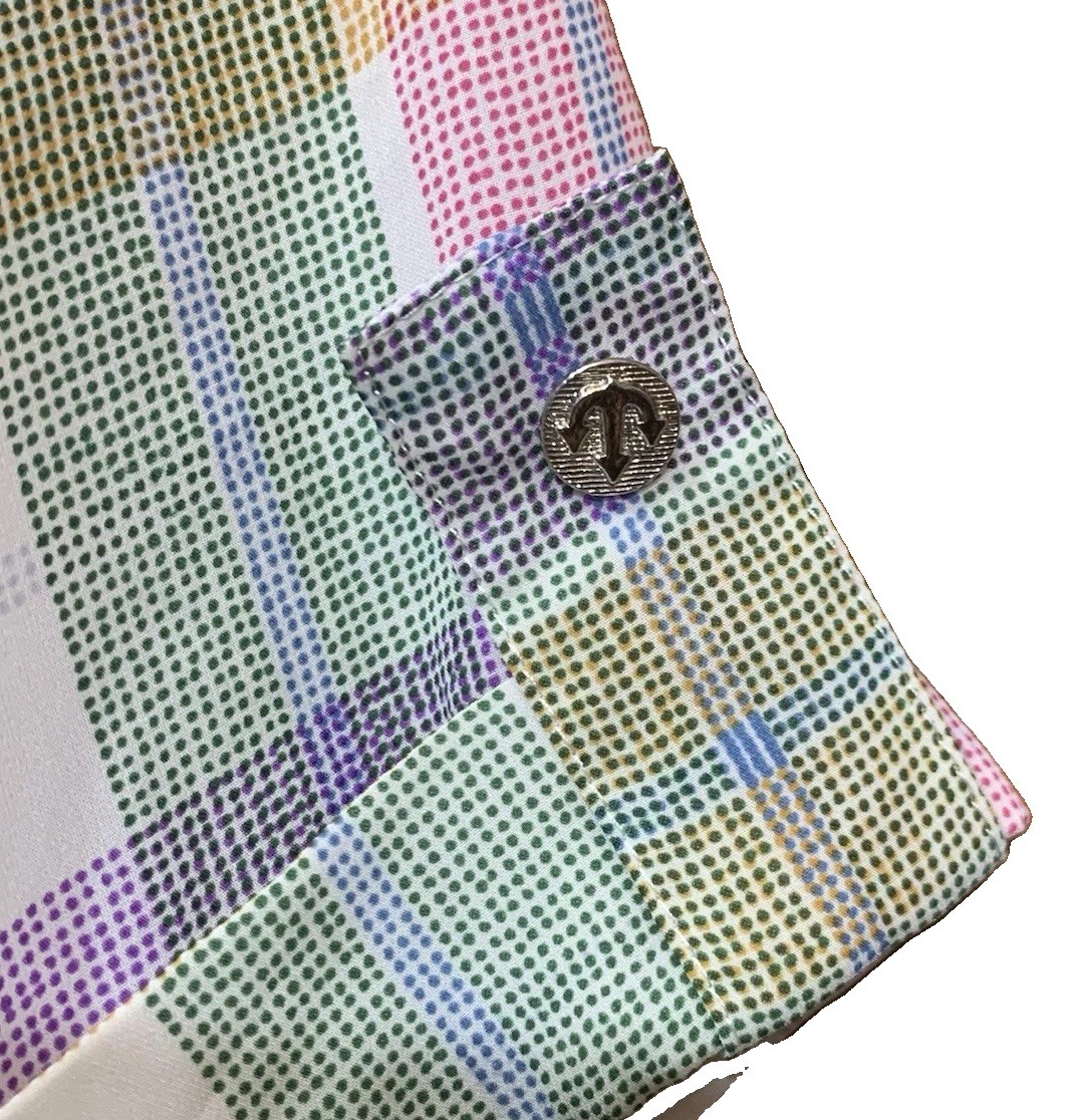 VTG 80s Japanese GENOVA Pastel Plaid Midi Dress Made in Japan Anchor Showa Retro