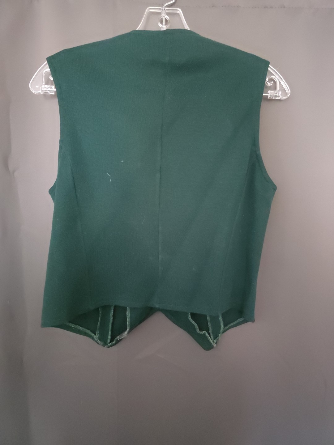 Vintage 1970s ECCOBAY womens open vest size 9-10 Made In USA Green