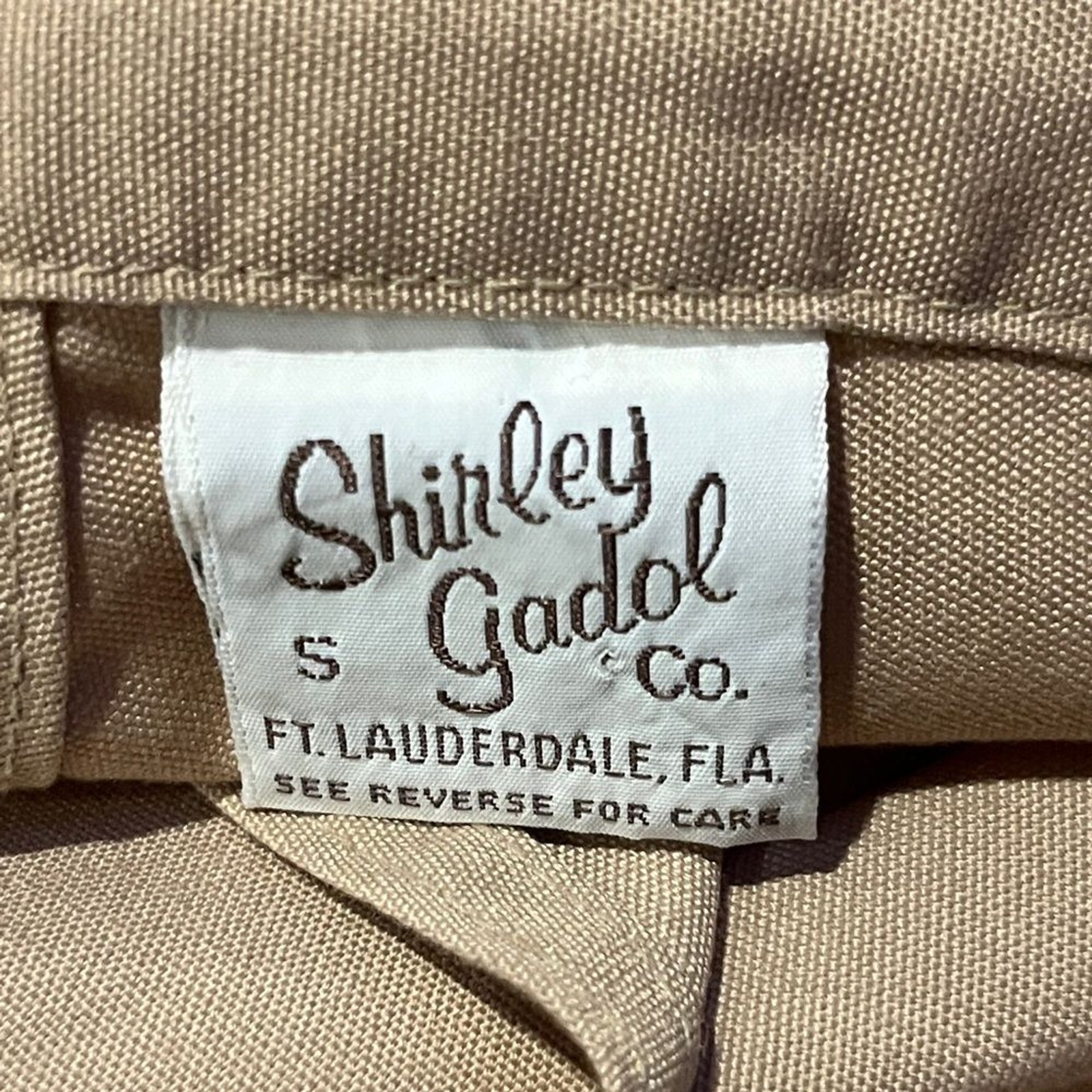 Vintage 70s Shirley Gadol Tan Wrap Circle Skirt with Sea Theme Patches