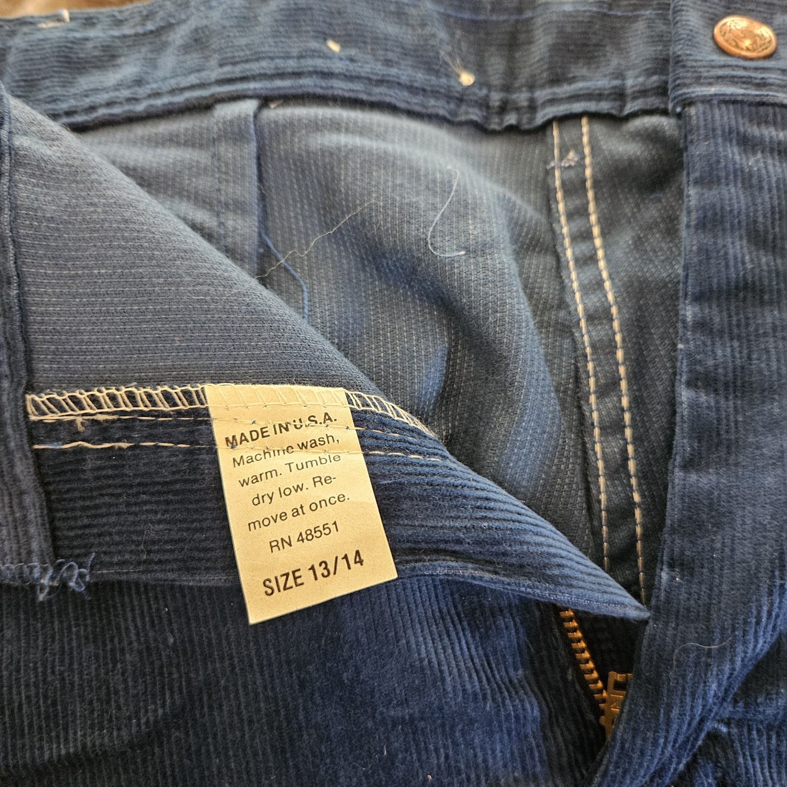 NWT 1980s Women’s Blue March 1 Corduroy Pants High Waisted Mom Jeans 29×32 VTG