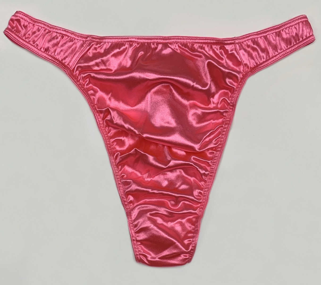 Second Skin Satin Thong Hot Pink 3XL