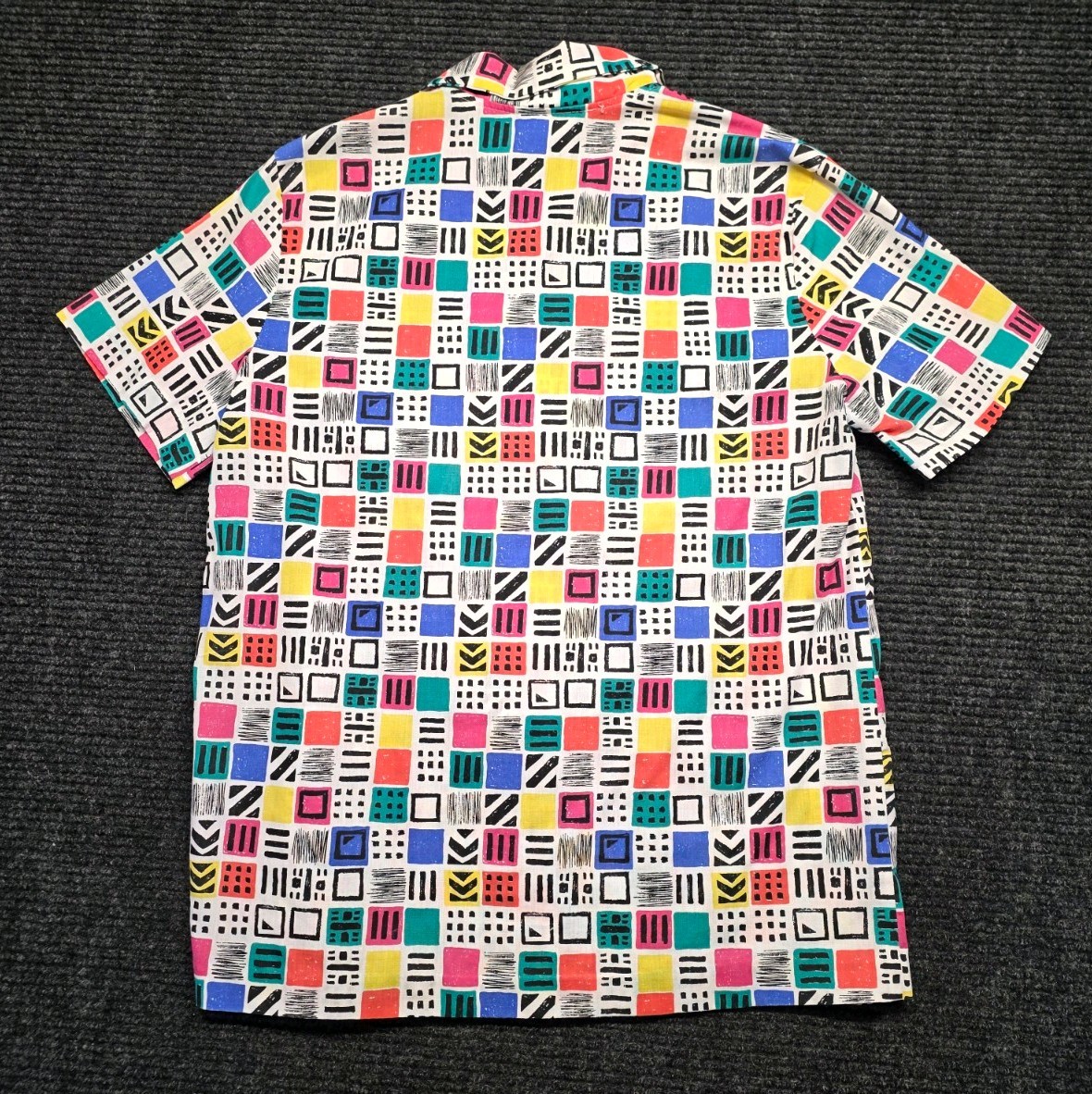 Vintage 1980s The Season Ticket Colorful Abstract Women’s Button Up Shirt Size 8