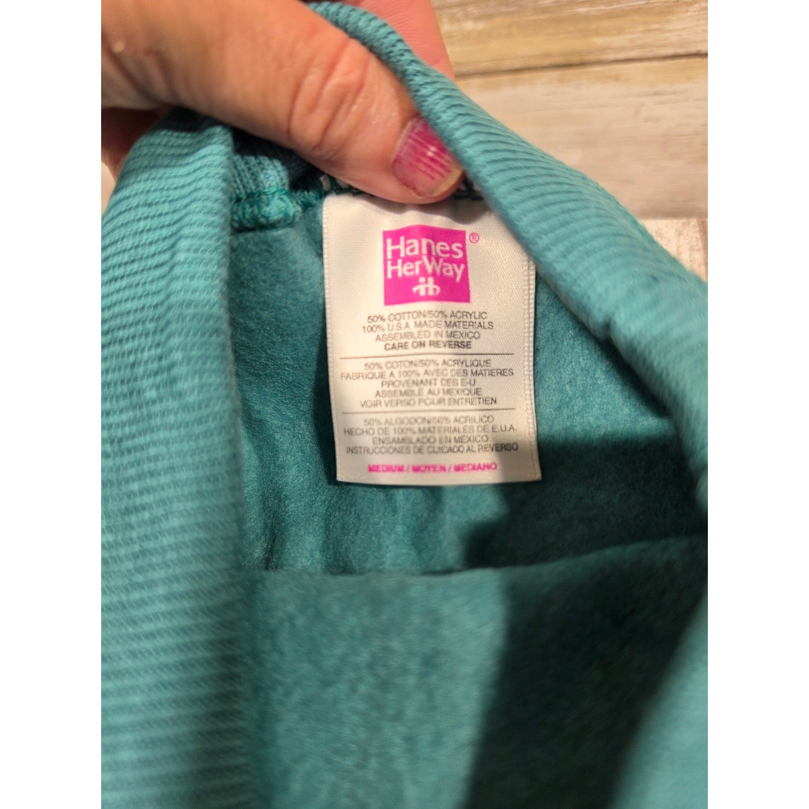 Vintage Hanes Her Way Sweatshirt Medium Sage Green 90s Deadstock Olympic 1996