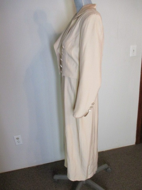 VTG Spencer Jeremy 2 pc Tuxedo Blazer & Maxi Dress Set in Blush Pink 12