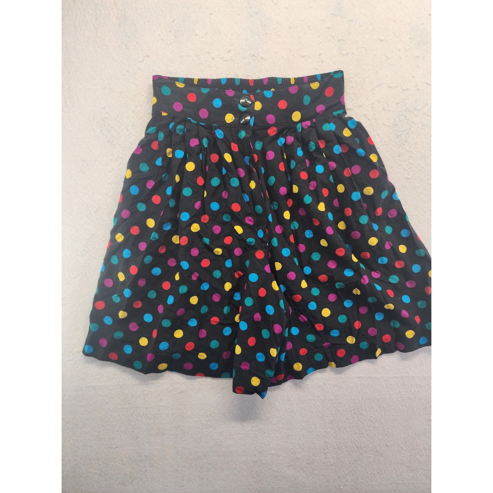 Vintage Bobbie Brooks Polka Dot Shorts Small Multicolor High Waist 80s 90s