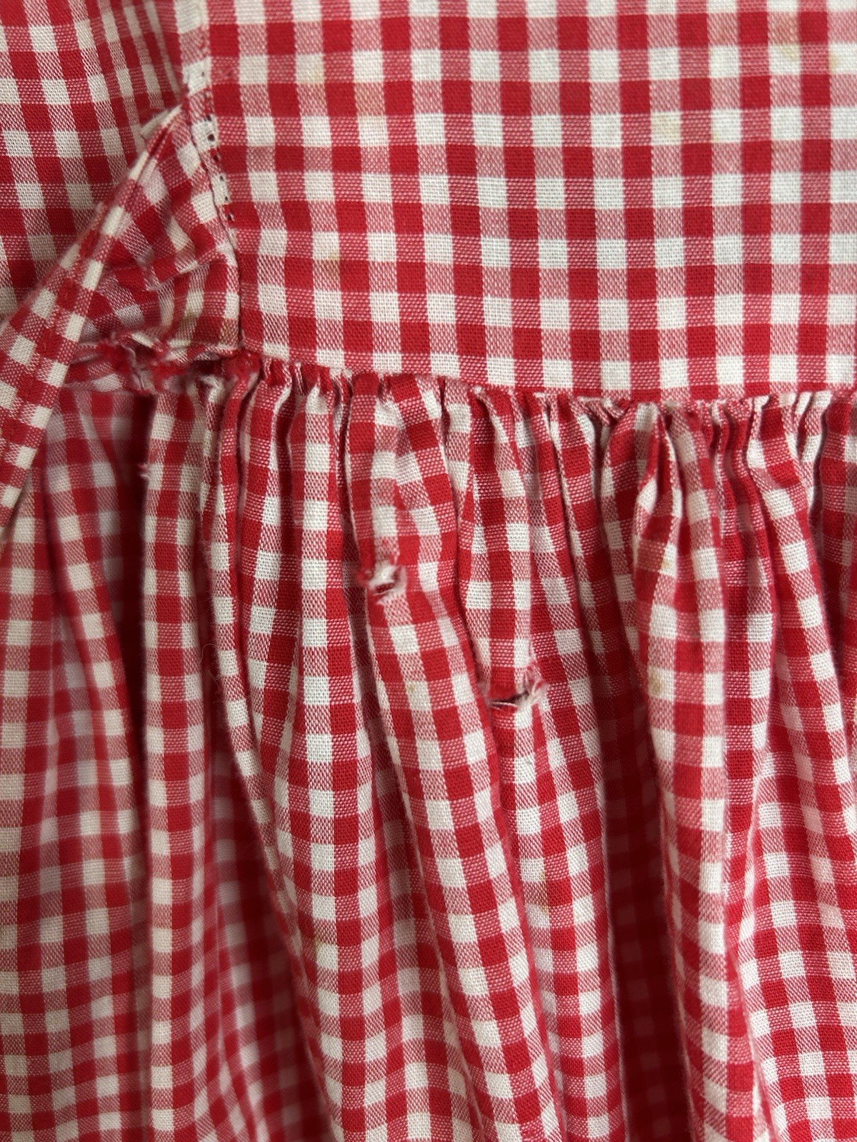 Vintage 1970’s Dress Women’s Red Gingham Western Cowgirl Prarie