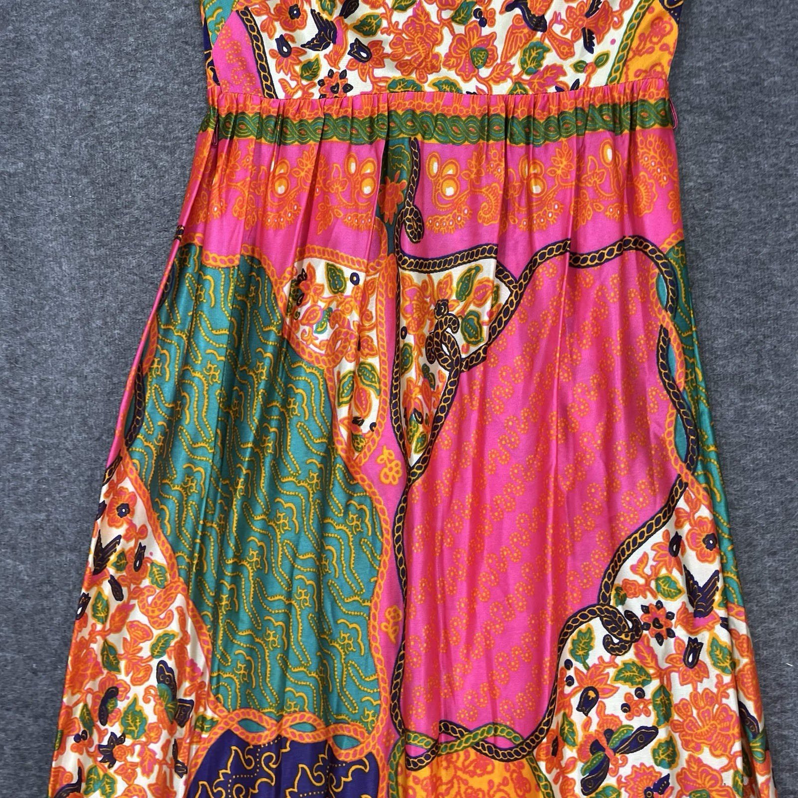 Vintage H/B Jrs of California Maxi Dress Size XS Psychedelic Mod Hippie 60s 70s
