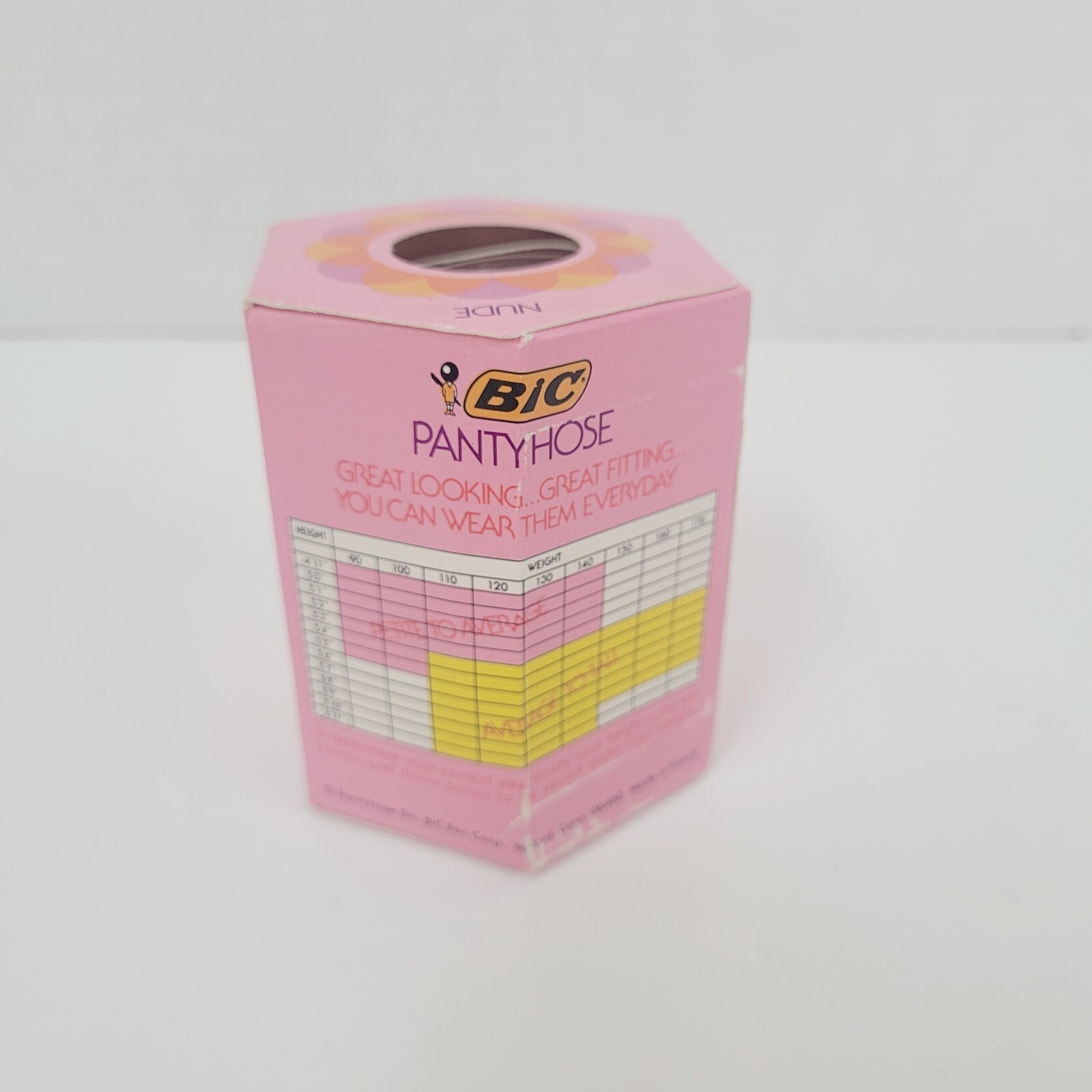 BIC Vintage Pantyhose NUDE Petite to Average New Old Stock Sealed Made in France