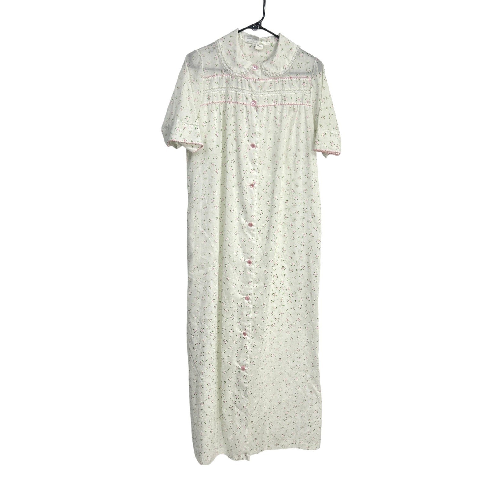 Floral Button Front House Robe Small Peter Pan Collar Cottagecore JCPenney