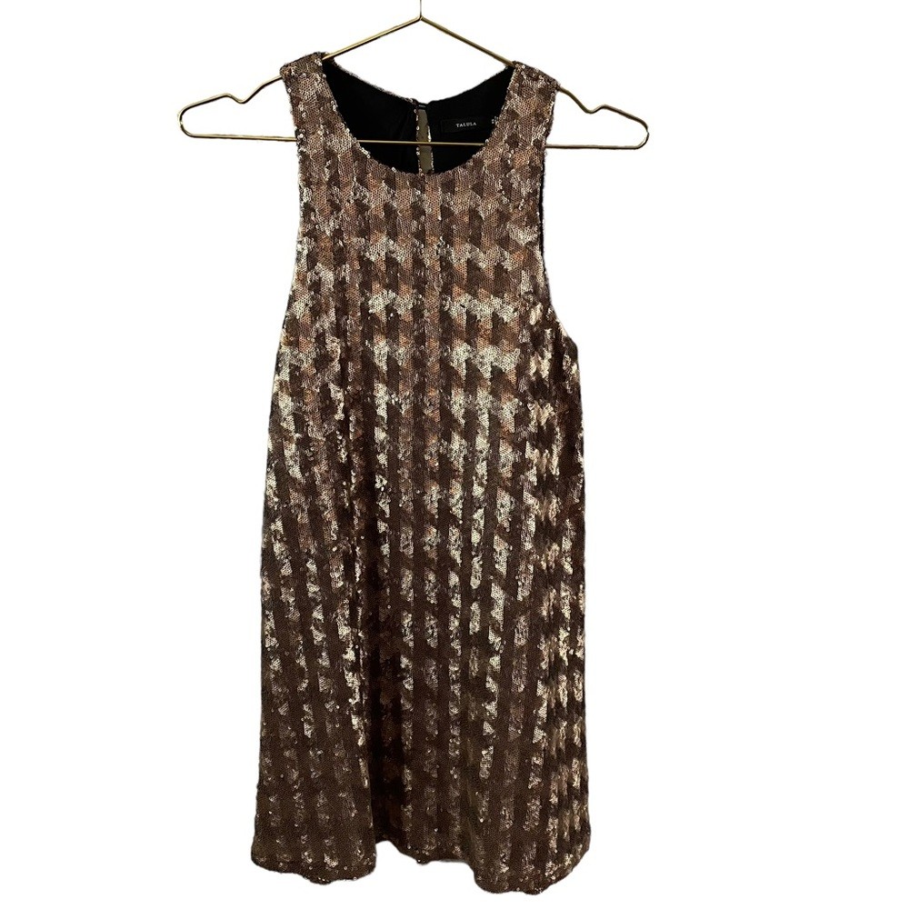 TALULA Aritzia Canterbury Sequin Dress Gold Size XS