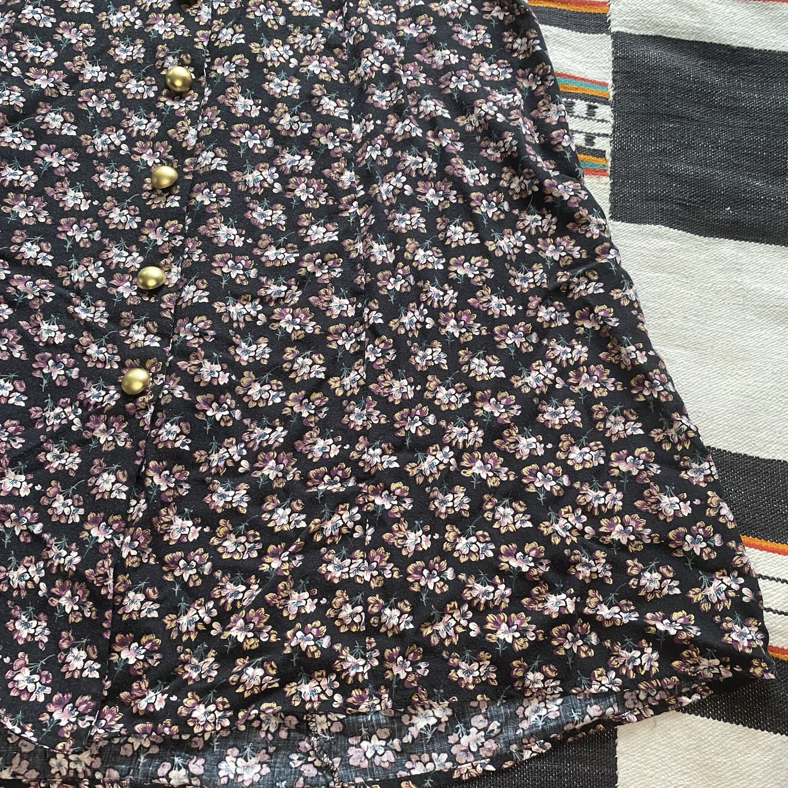 Vintage 90’s Caroline Wells Floral Midi Dress. Corset Back Tie. Rayon. Size 4.