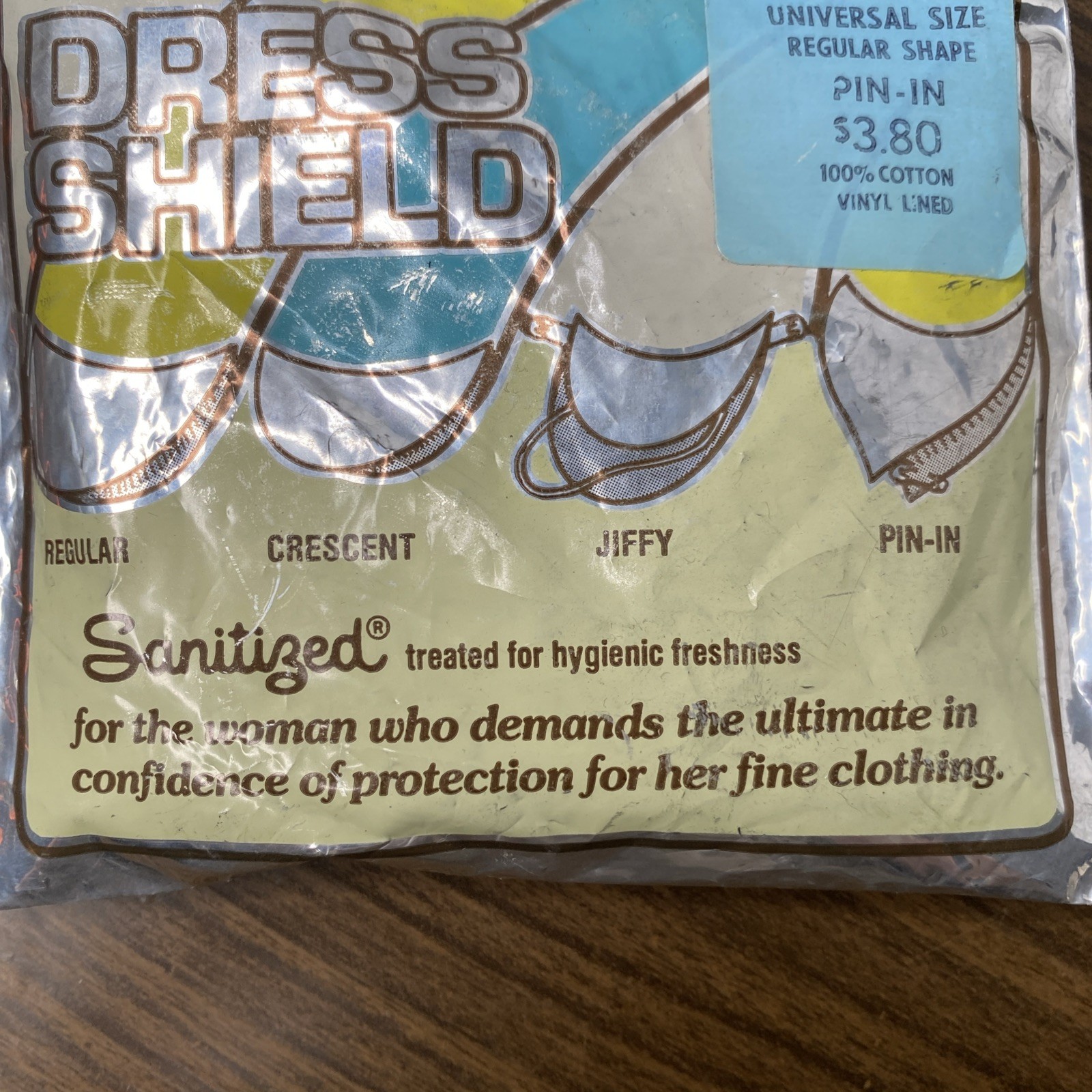 Vtg Kleinert’s Dress Shield 560 White Universal Pin-In Underarm Protection