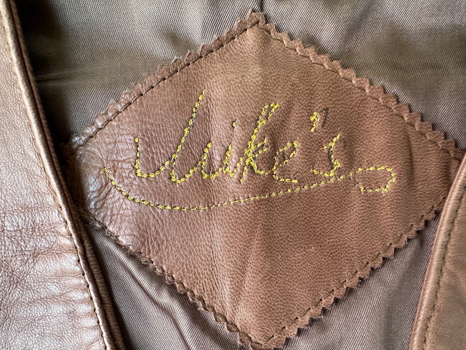 Vintage Gender Neutral Brown Leather Vest Metal Buttons Juke’s