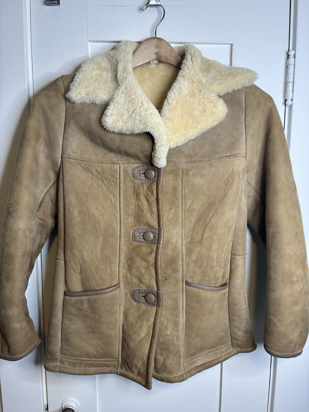 Vintage Homestead Genuine Shearling Coat Made In New Zealand Women’s 14