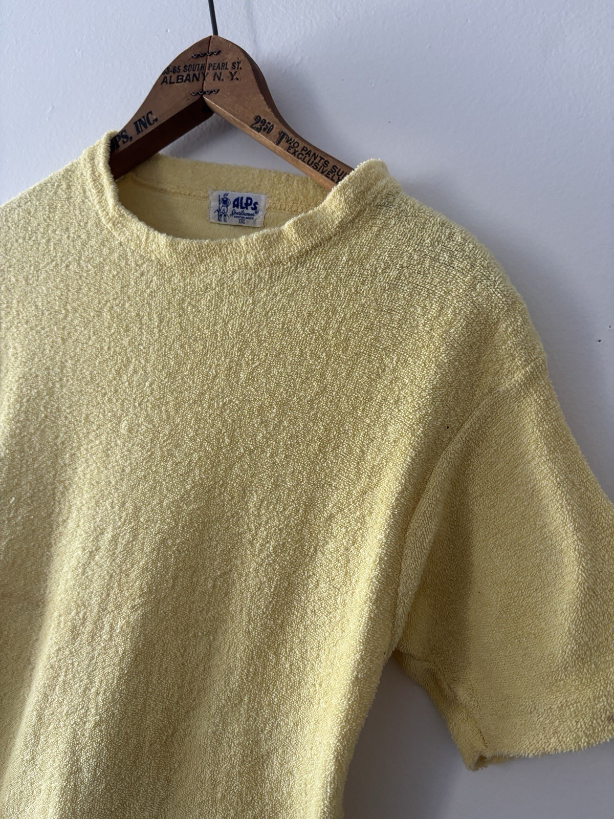 Vintage 50s 60s Alps Sportswear Terry Cloth T Shirt Tiki Surfer Unisex Small