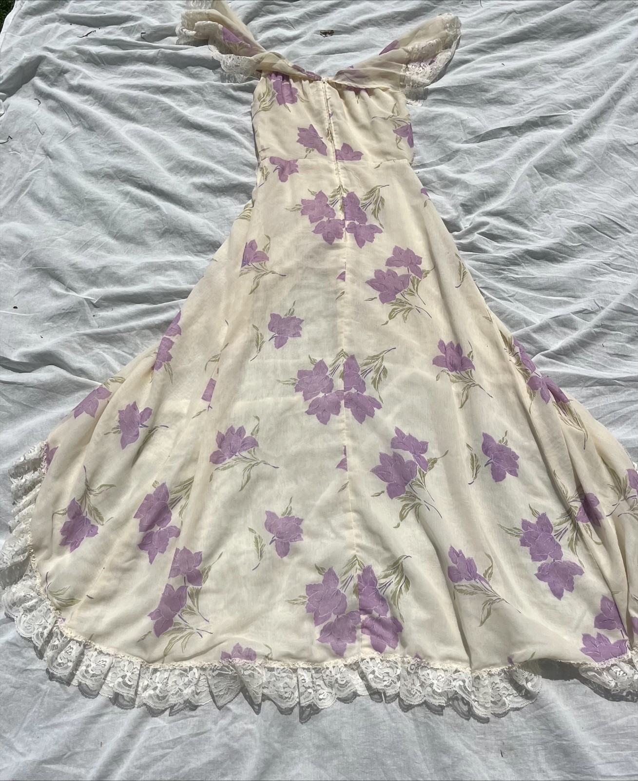 DAMAGED True Vintage 1970s Handmade Prarie Dress Women’s