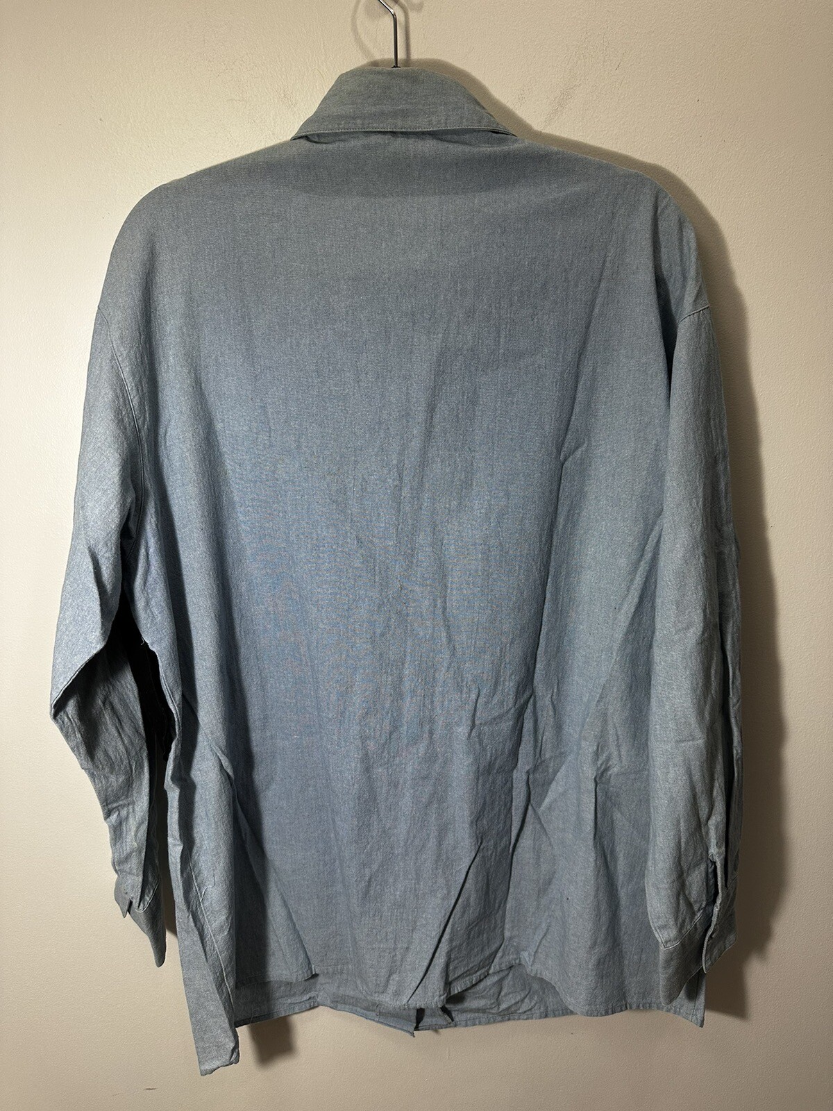 Funky 80s Vested Denim Shirt Large Harbour View Costume