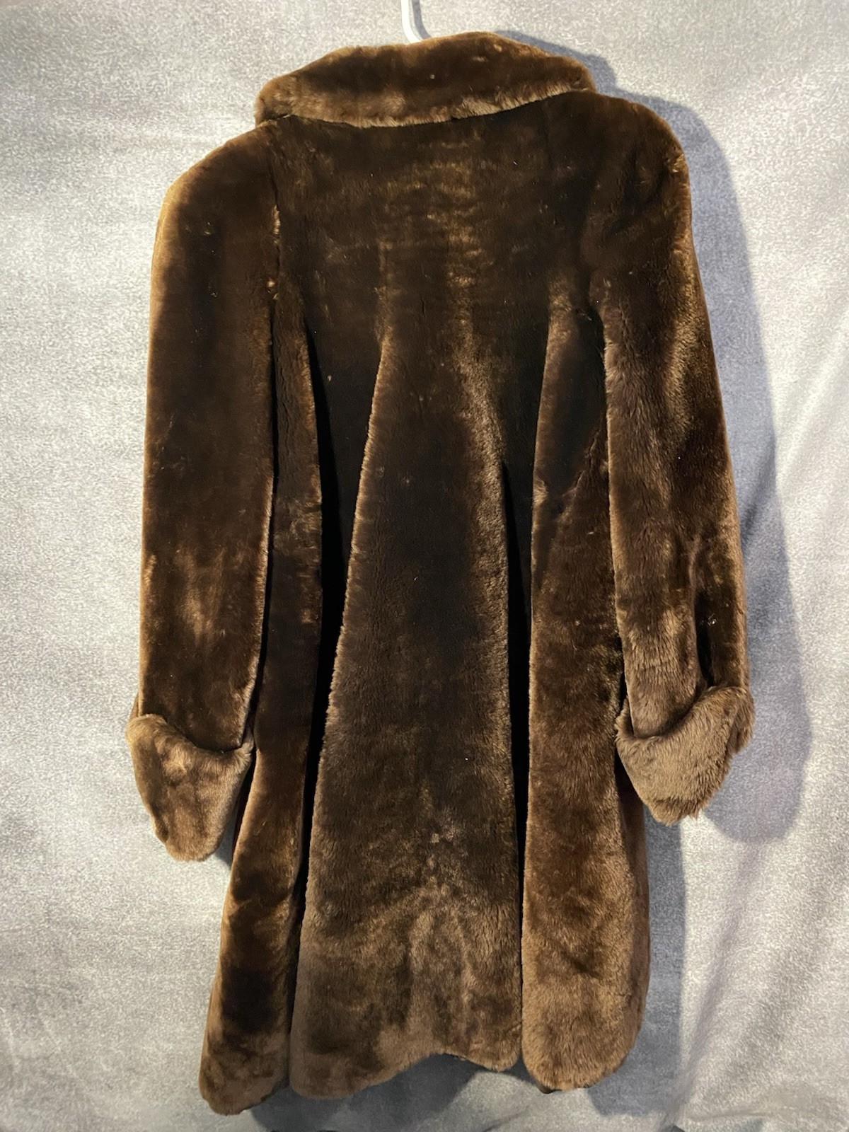 Vintage C.E. Carlson Co Spokane Dark Brown Fur Coat Mid-Century Plush