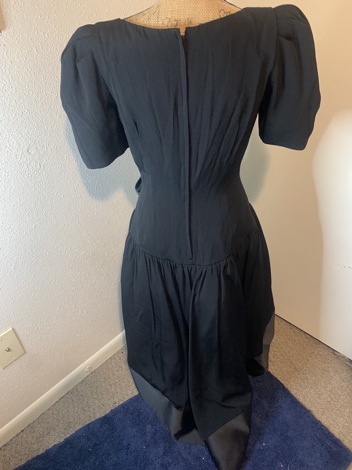 Vintage 1980’s Morton Myles For The Warrens Black Dress 10