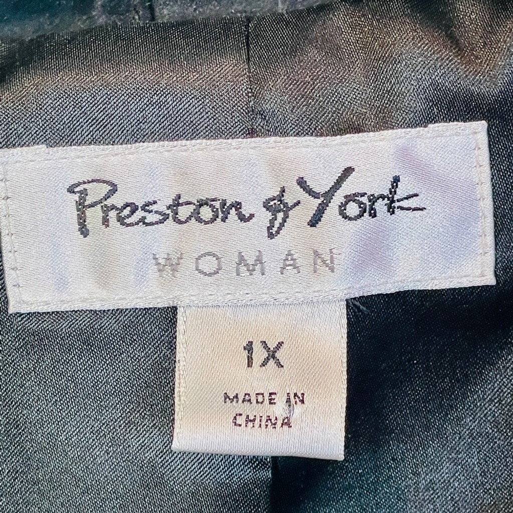 Vintage Preston & York Suede 1X Black Jacket Blazer Cropped Moto EUC Leather