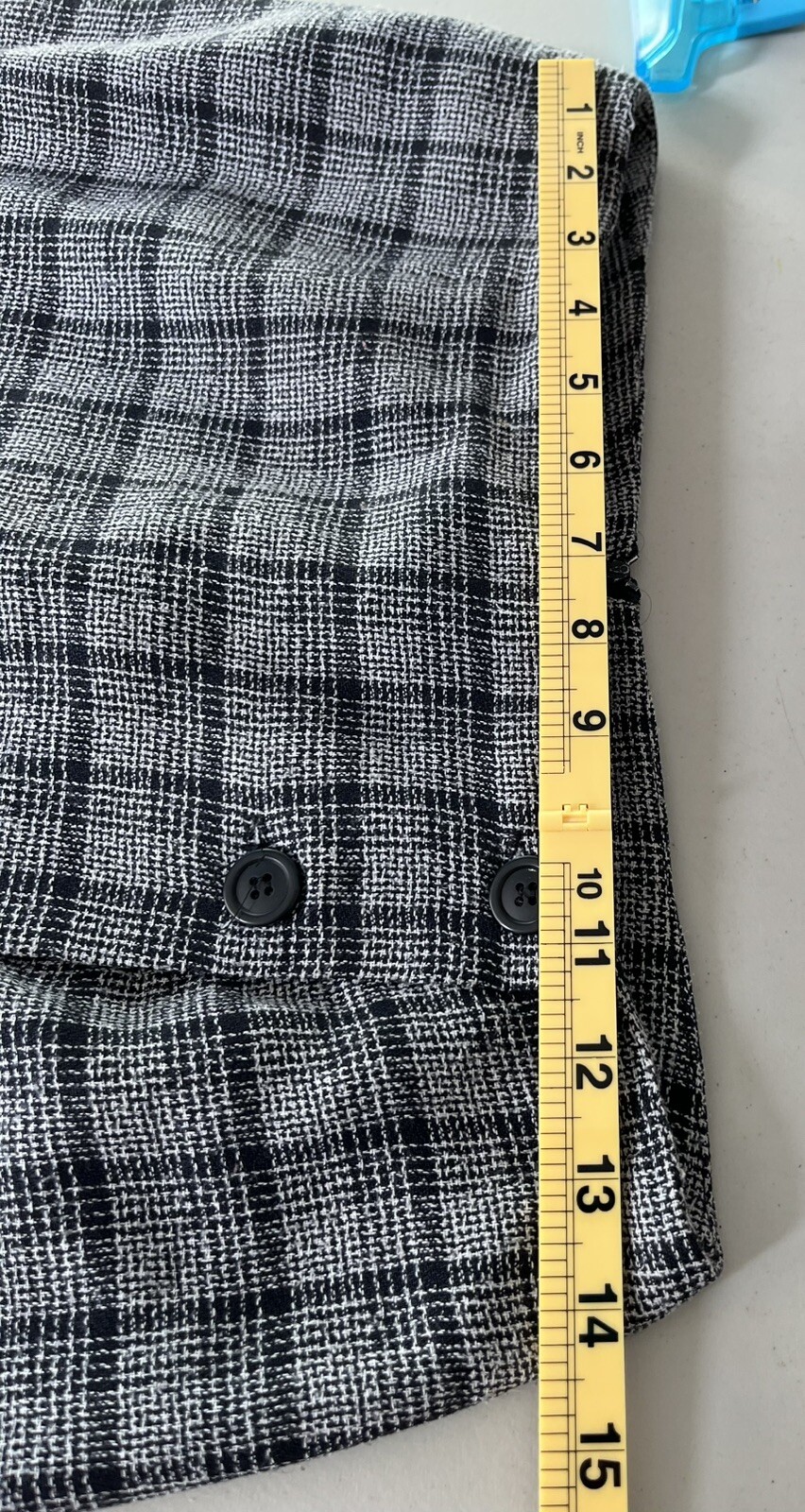 JON-MICHEL Women’s Vintage Black Gray Wrap Skirt Plaid Tweed Lined Size Small