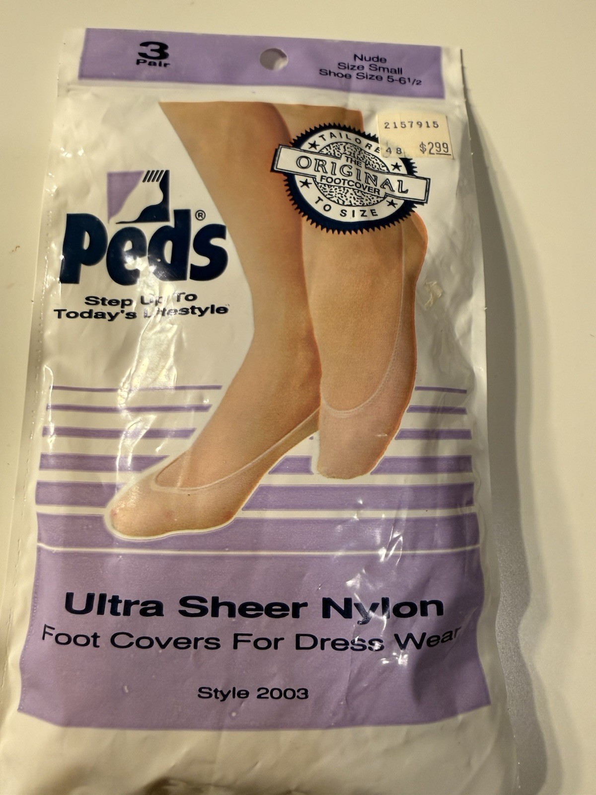 New Vintage Peds Foot Covers Size 5-6 1/2 Womens Set Of 3 NWT