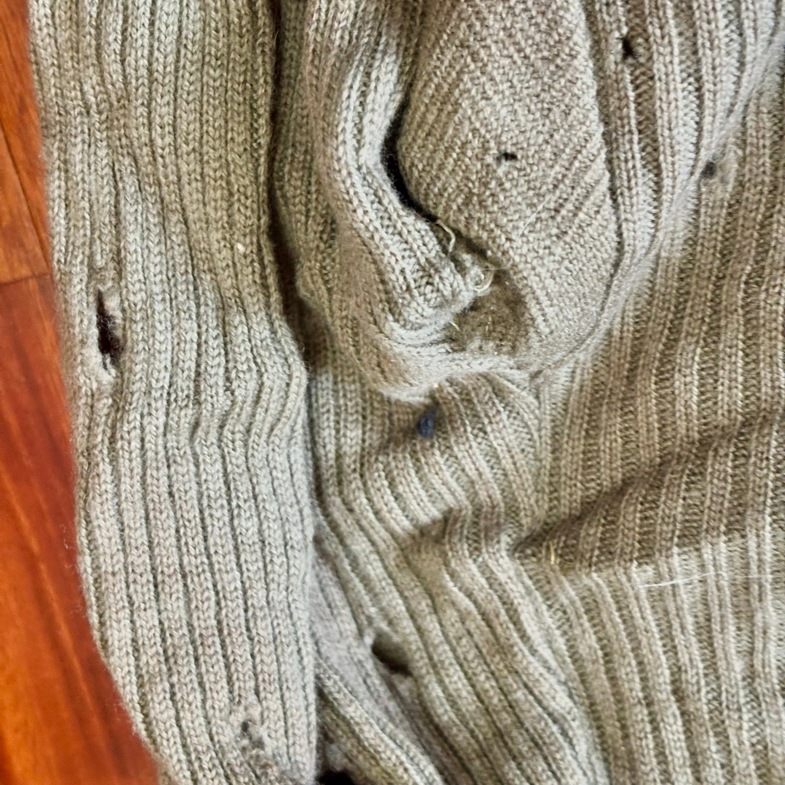 Vintage 1940s Wool Sweater Lot Black Green Wounded Bird As Is Repair Project