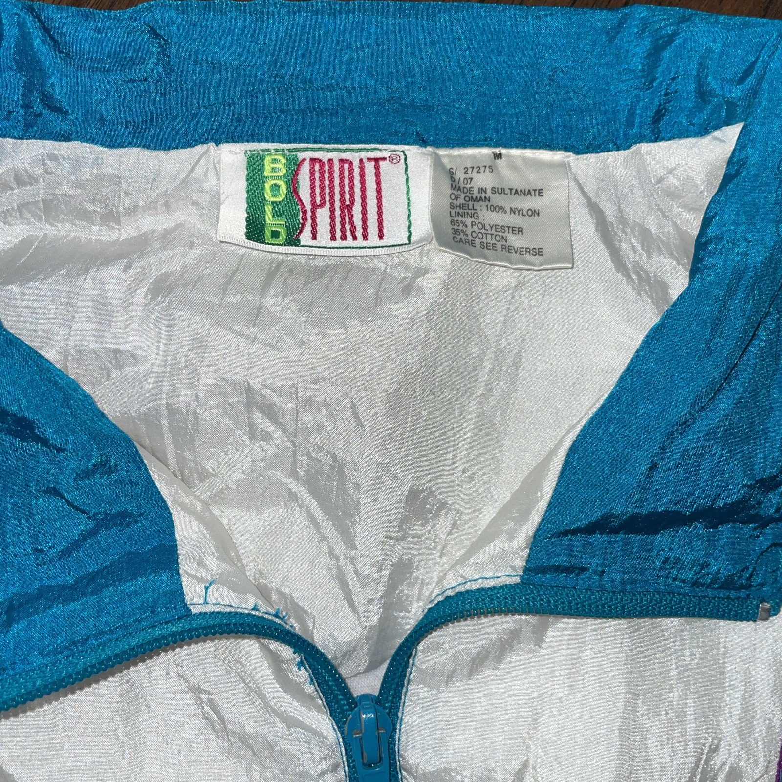 Vintage Bold Spirit Track Warmup Windbreak Jacket Womens Size M