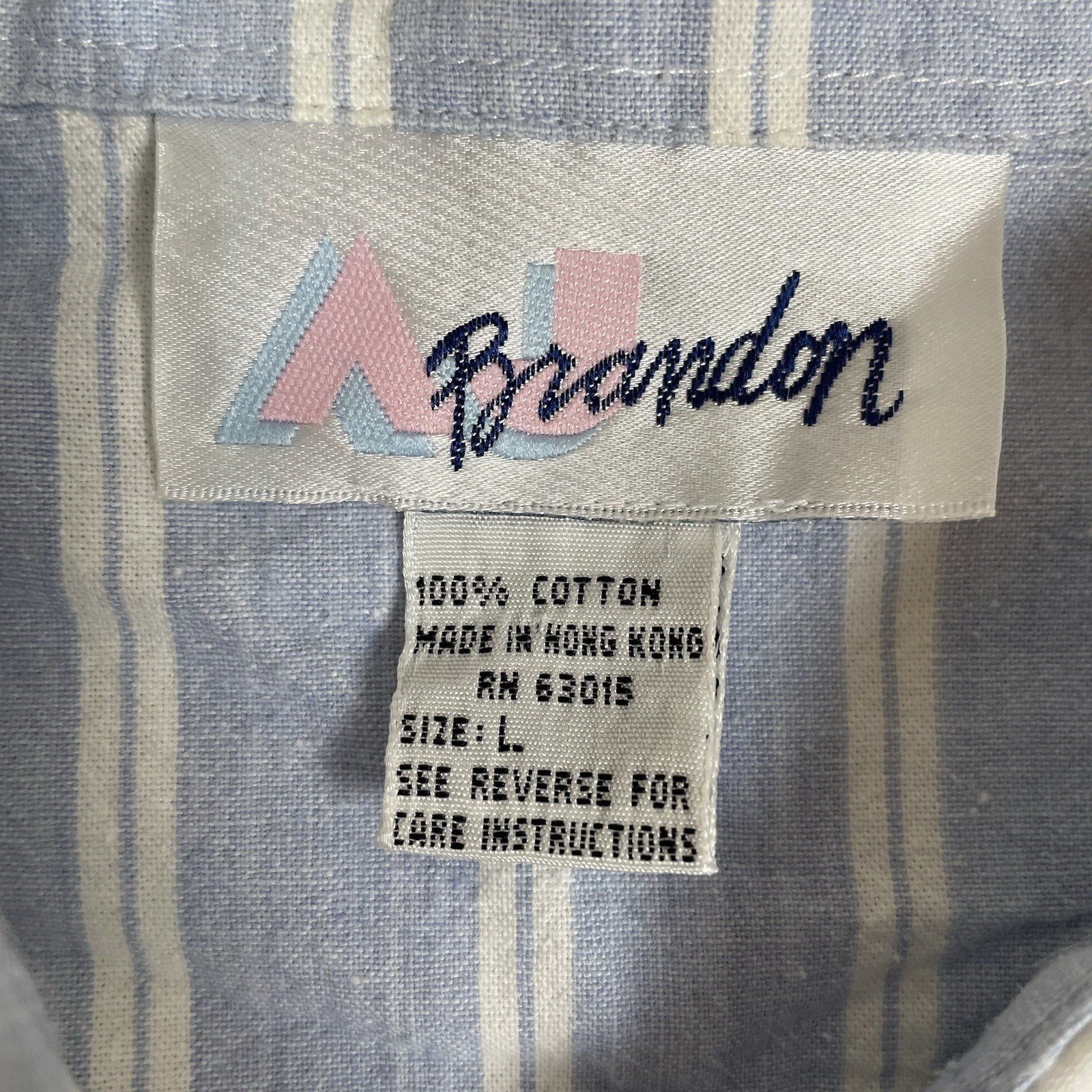 AJ Brandon 80’s Pleated Shorts(13/14) and Shirt(L) Vintage Set Blue and White